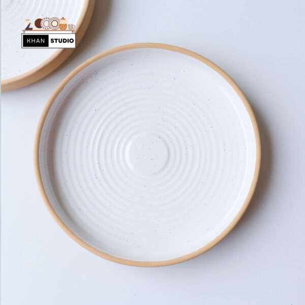 Khan Studio: Ceramic Plates (Set of 2) Microwave, Dishwasher Safe Plates - Image 2