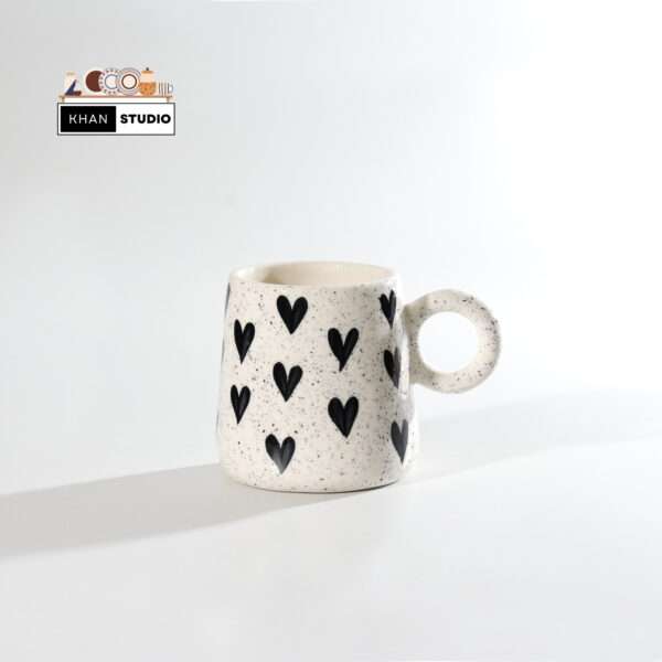 Black Heart ceramic mugs