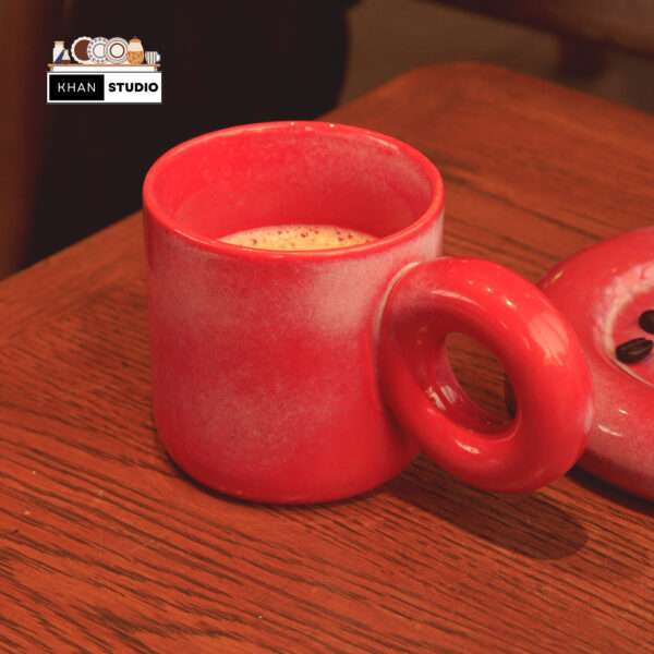 ceramic mug and saucer