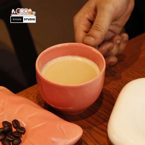 ceramic mug and saucer