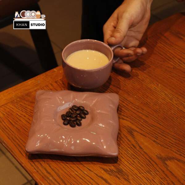 ceramic mug and saucer