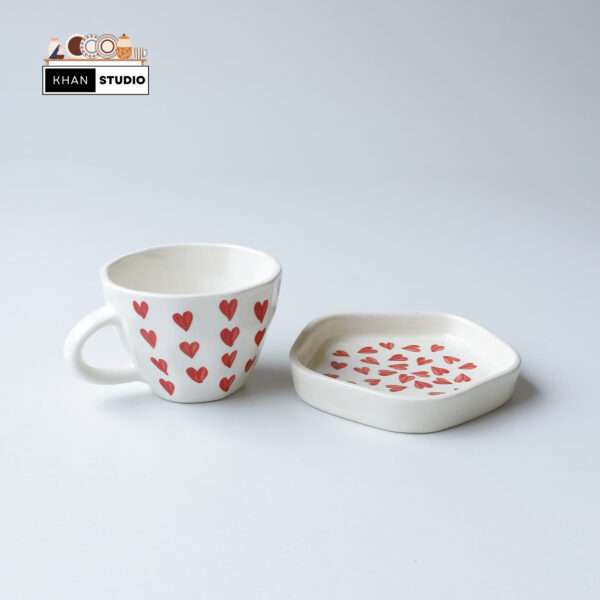 Khan Studio Ceramic Mugs & Saucers (Pack of 2) - Image 2