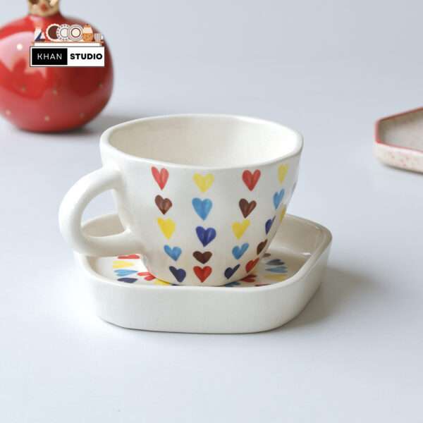 Khan Studio Ceramic Mugs & Saucers (Pack of 2) - Image 2