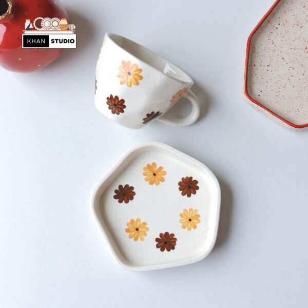 Khan Studio Ceramic Mugs & Saucers (Pack of 2) - Image 2