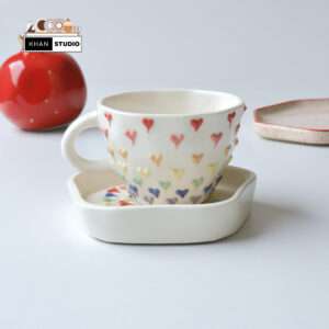 Multicolour Mug And saucer