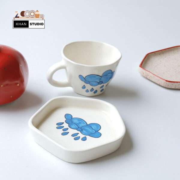 Khan Studio Ceramic Mugs & Saucers (Pack of 2) - Image 2