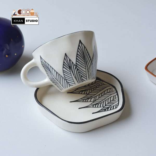 Khan Studio Ceramic Mugs & Saucers (Pack of 2) - Image 3