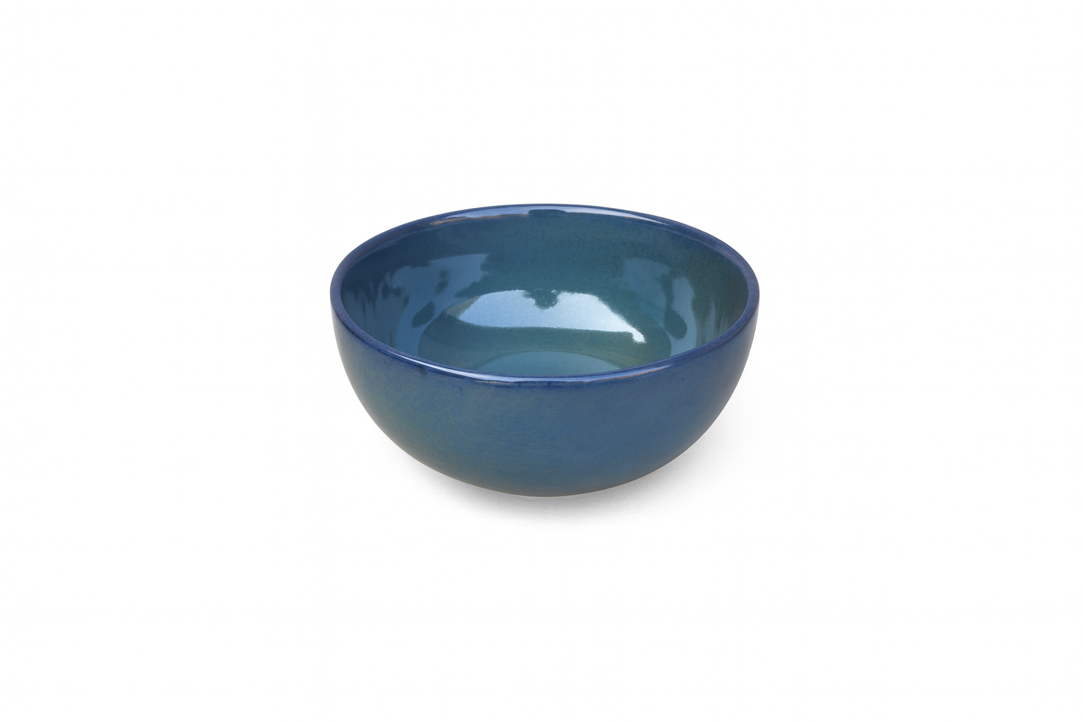 Handcrafted Deep Ocean Blue Ceramic Bowls, Set of 2 (5 Inch) – Khan Ceramic - Image 5