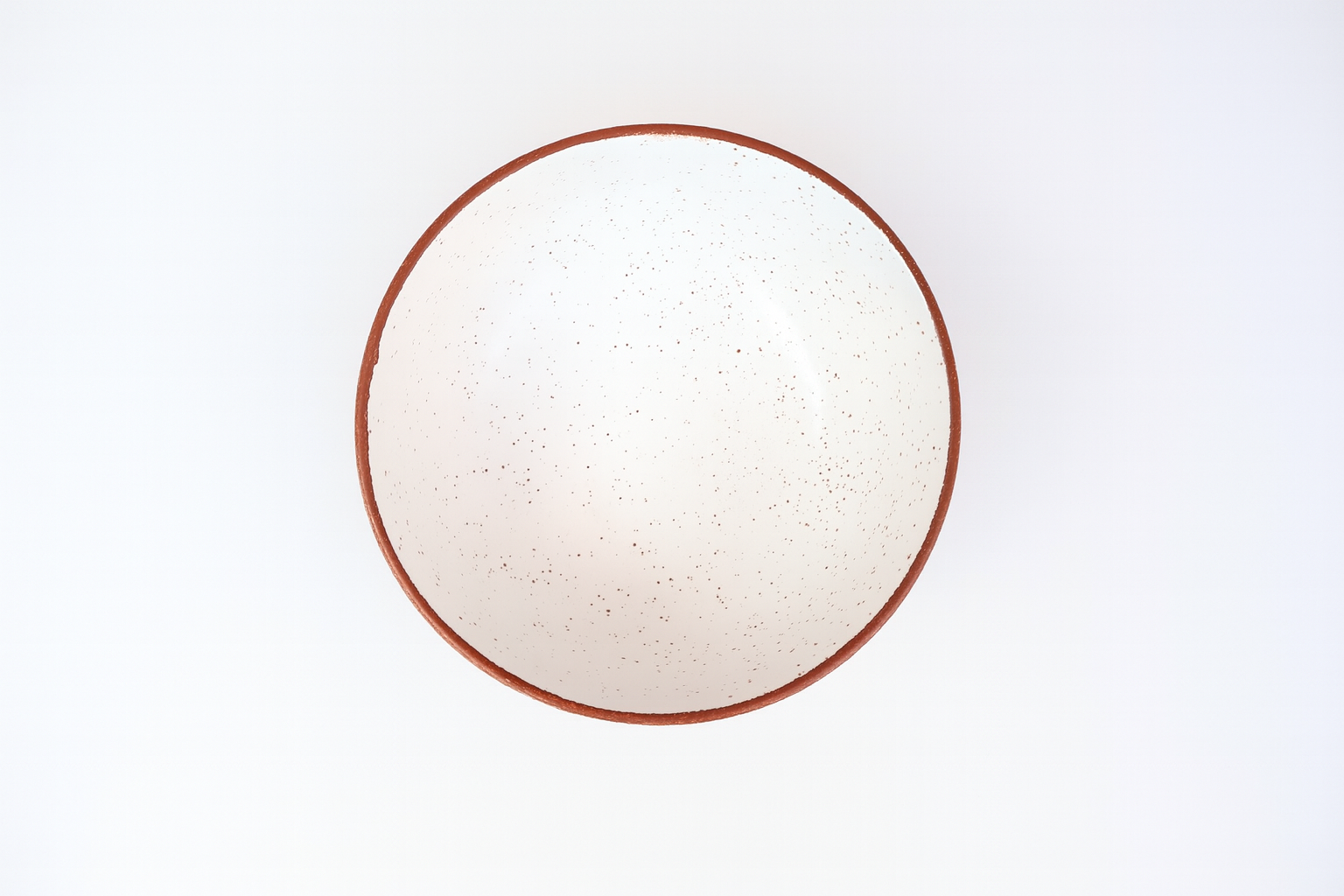 Handcrafted White Speckled Ceramic Bowls with Rustic Rim, Set of 2 (6 Inch) – Khan Ceramic - Image 4