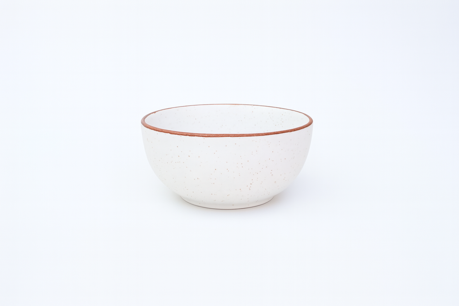 Handcrafted White Speckled Ceramic Bowls with Rustic Rim, Set of 2 (6 Inch) – Khan Ceramic - Image 6