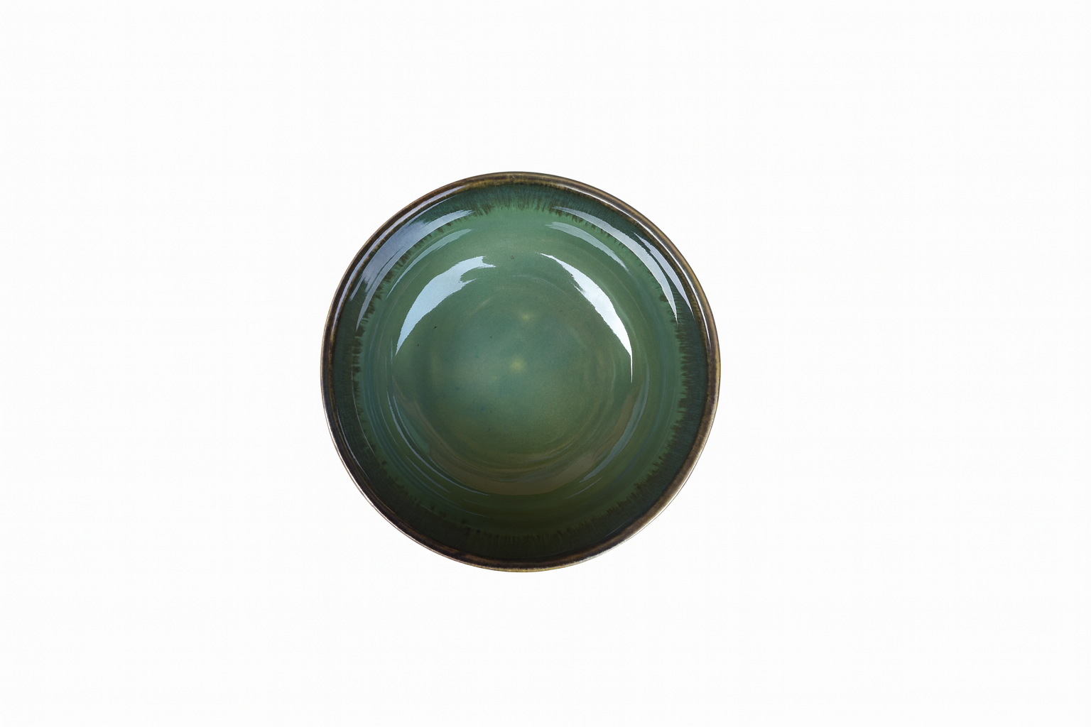 Forest Green Reactive Glaze Ceramic Bowls, Set of 2 (6 Inch) – Khan Ceramic - Image 5