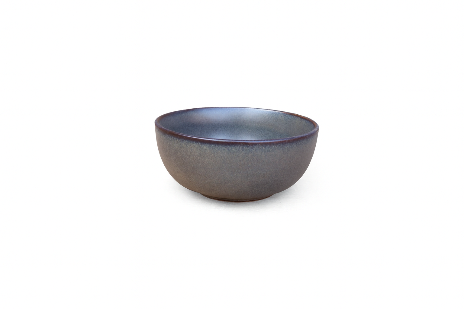 Matte Charcoal Blue Ceramic Bowls with Earthy Undertones, Set of 2 (6 Inch) – Khan Ceramic - Image 4
