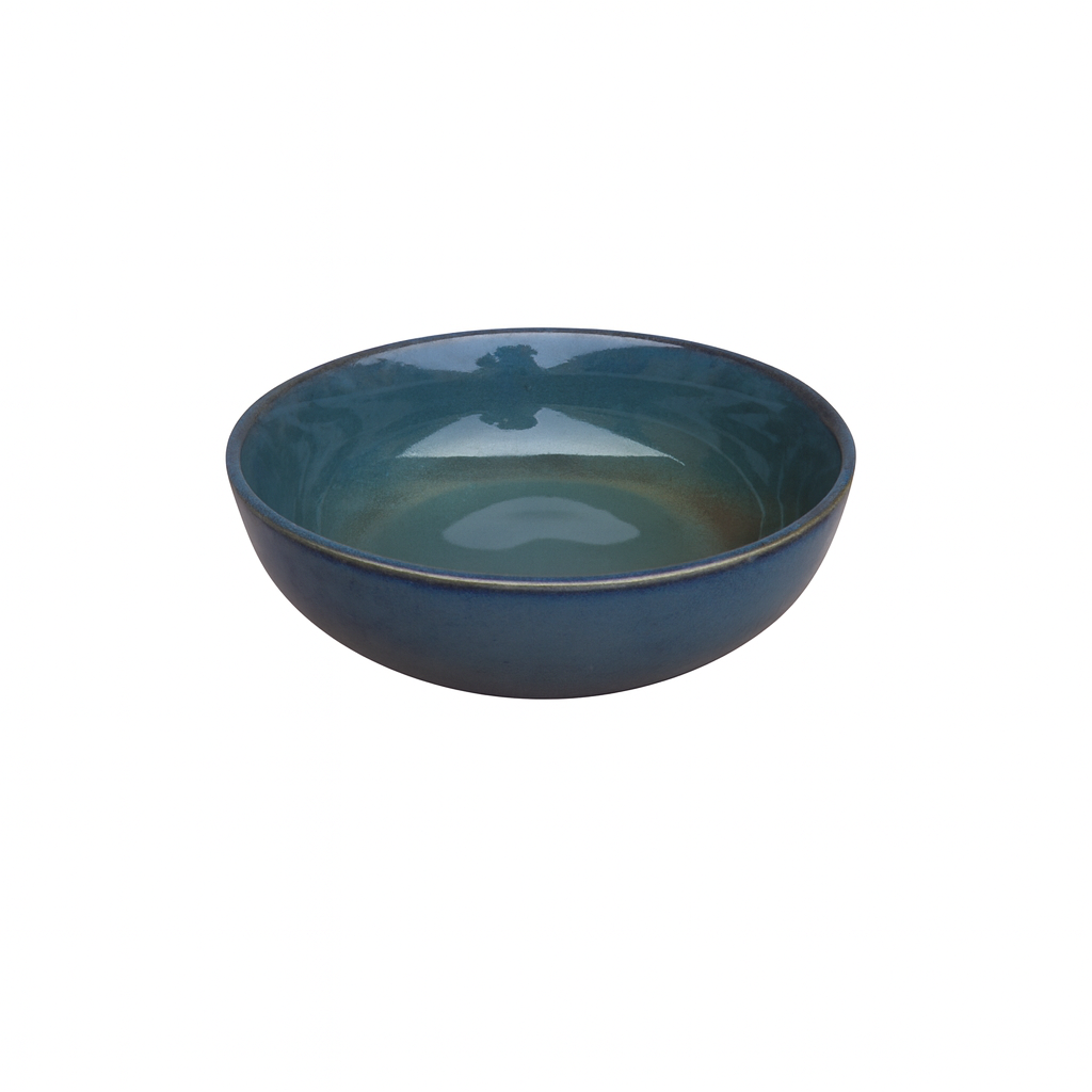 Handcrafted Deep Blue Ceramic Bowl, Glossy Glazed Finish (7 Inch, Pack of 1) – Khan Ceramic - Image 3
