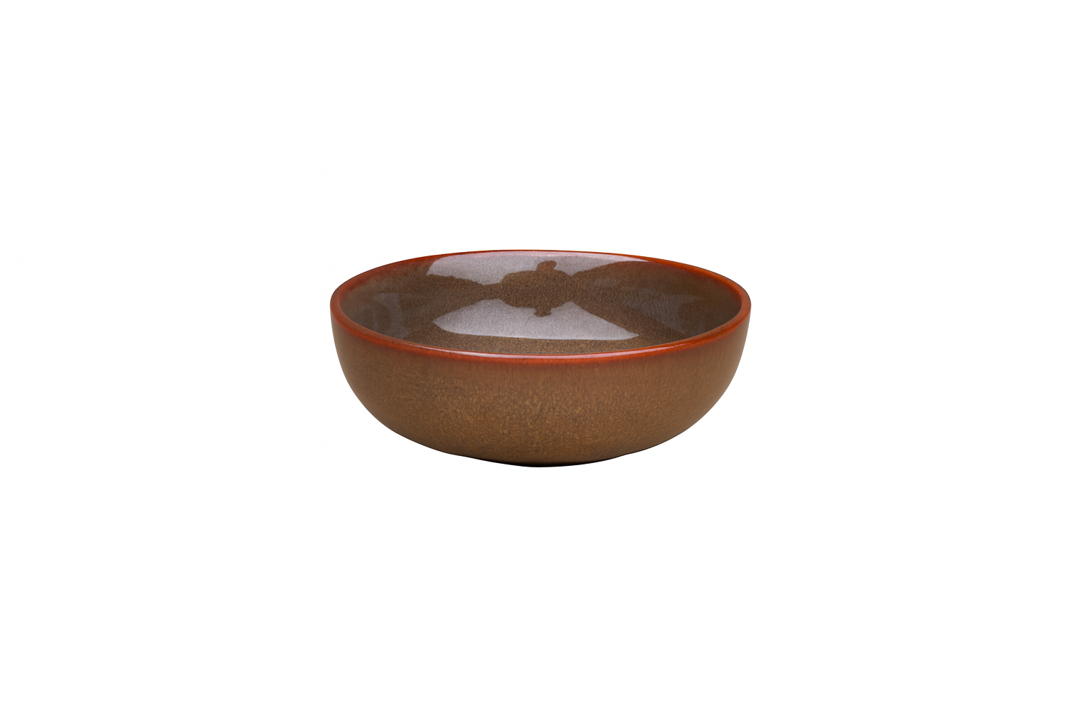 Handcrafted Glossy Brown Ceramic Bowl with Brown Rim (7 Inch, Pack of 1) – Khan Ceramic - Image 4