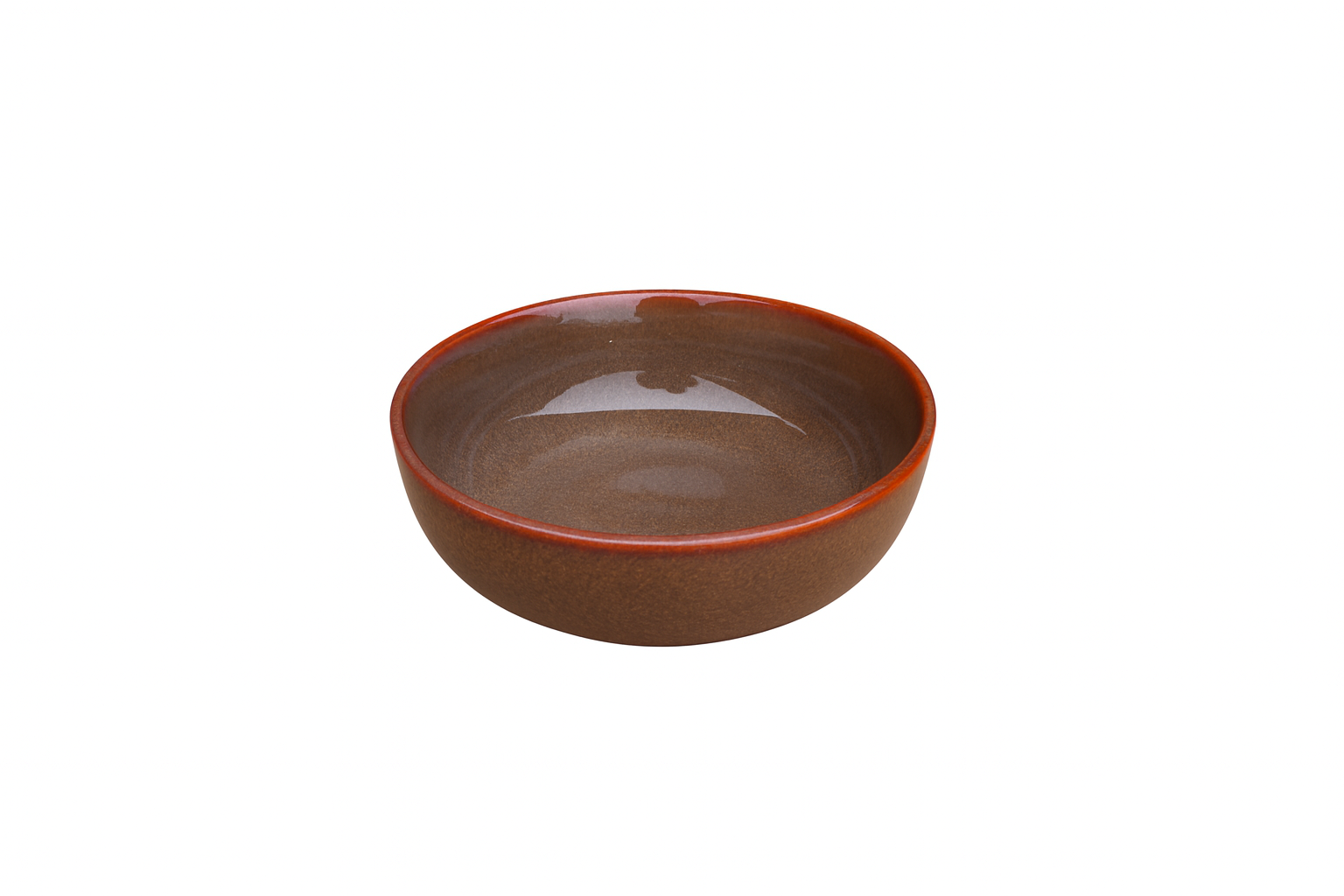 Handcrafted Glossy Brown Ceramic Bowl with Brown Rim (7 Inch, Pack of 1) – Khan Ceramic - Image 3