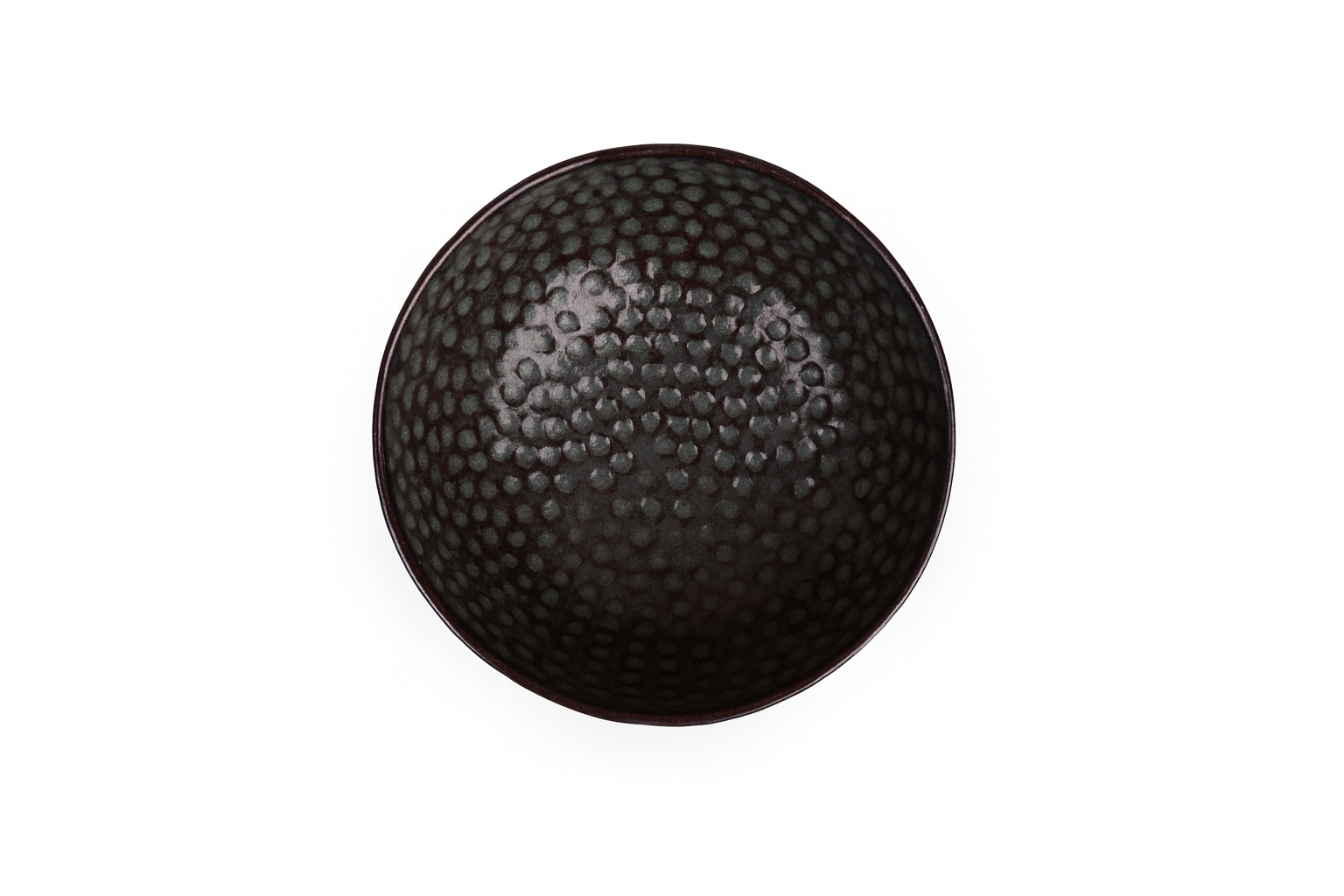 Handcrafted Textured Black Ceramic Bowl, Matte Finish with Dotted Pattern (7 Inch, Pack of 1) – Khan Ceramic - Image 3