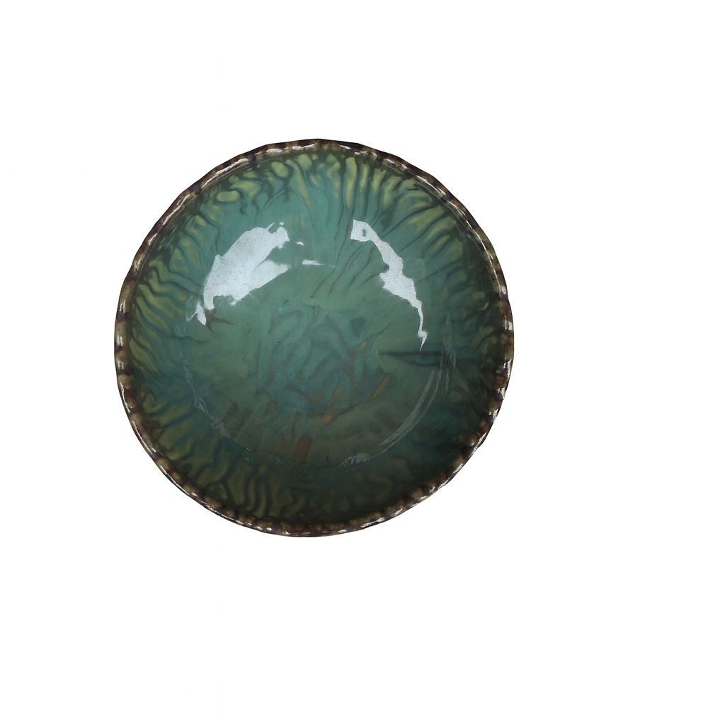 Handcrafted Ceramic Bowl, Aqua Blue Drip Glaze (7 Inch, Pack of 1) – Khan Ceramic - Image 5