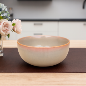 Khan Ceramic blush cream gradient ceramic bowl