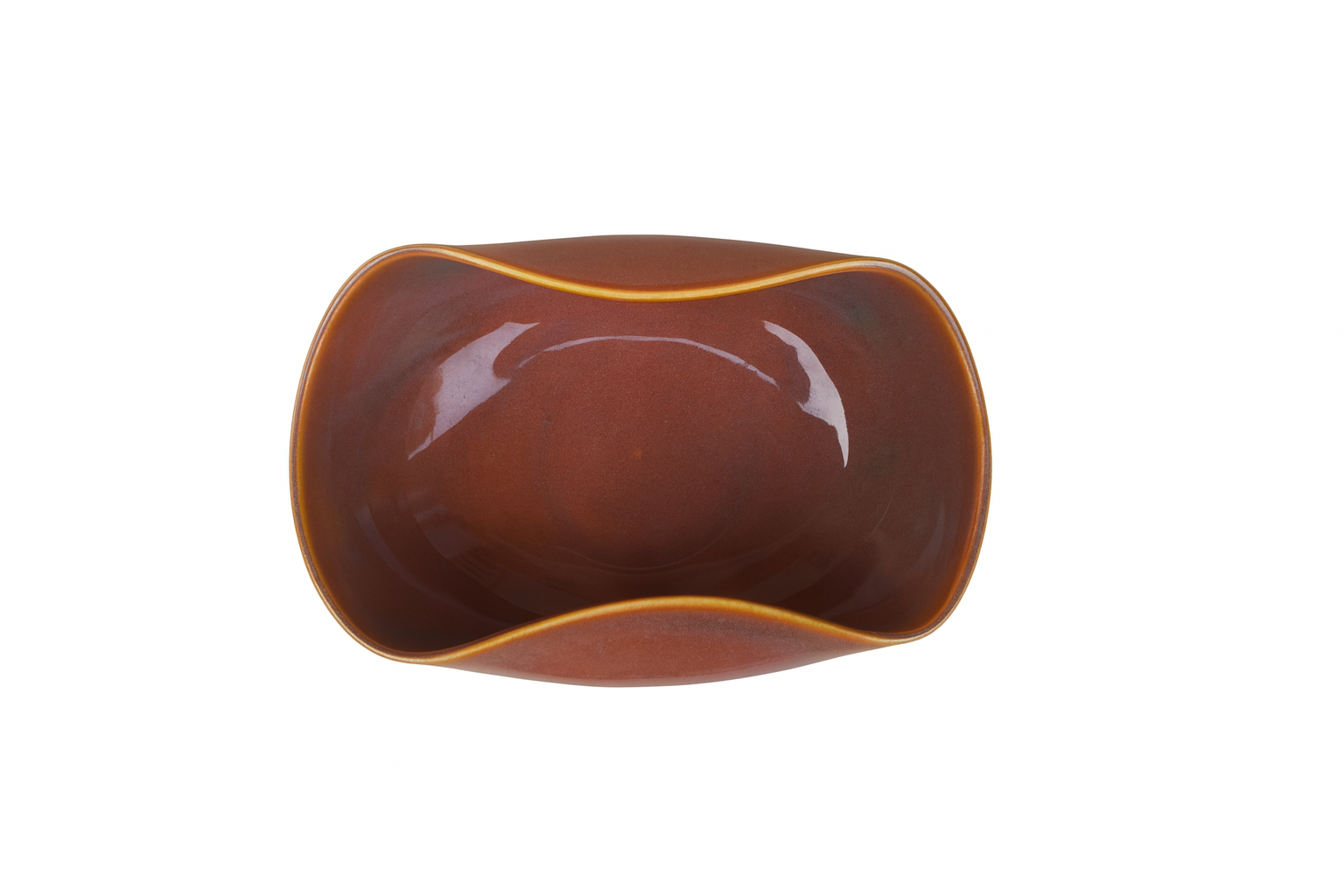 Handcrafted Organic-Shape Ceramic Bowl, Brown Glazed Stoneware (10 Inch) – Khan Ceramic - Image 2