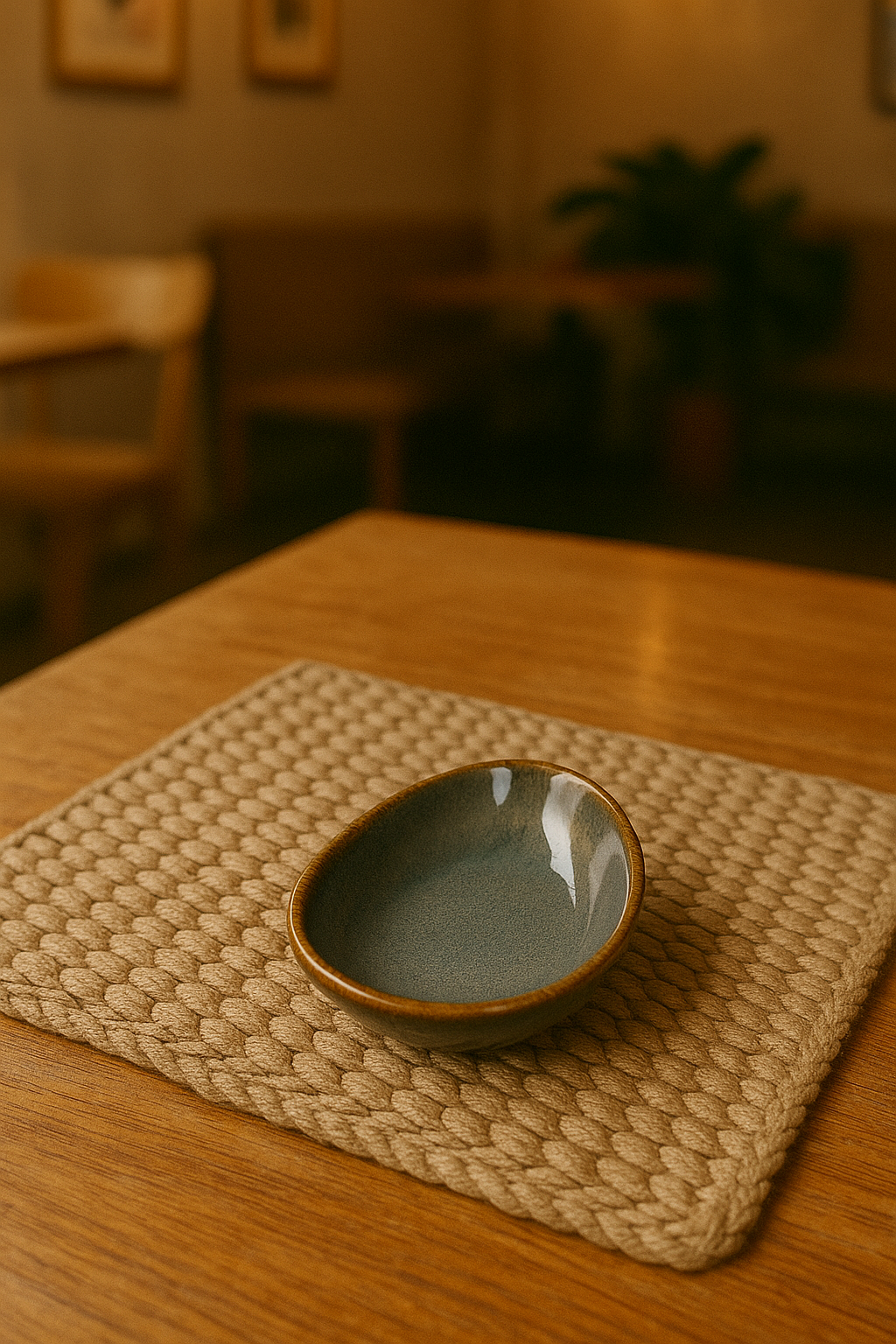 Ceramic Egg Dip Bowls, Grey Matte Glaze with Brown Rim, Set of 6 – Khan Ceramic - Image 2