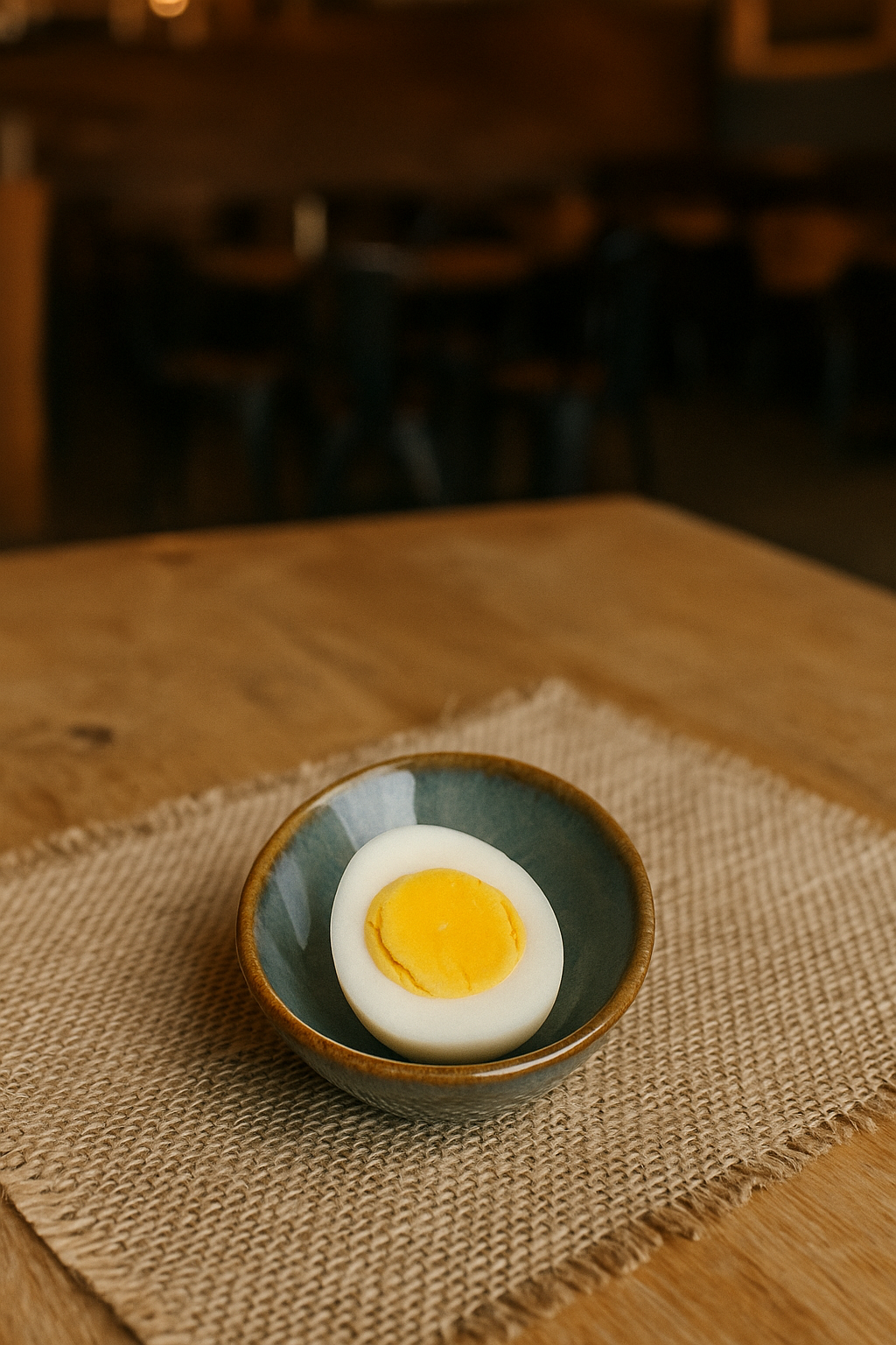 Ceramic Egg Dip Bowls, Grey Matte Glaze with Brown Rim, Set of 6 – Khan Ceramic - Image 3