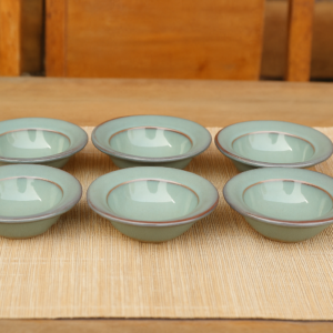 Khan Ceramic celadon green mini bowl set of 6