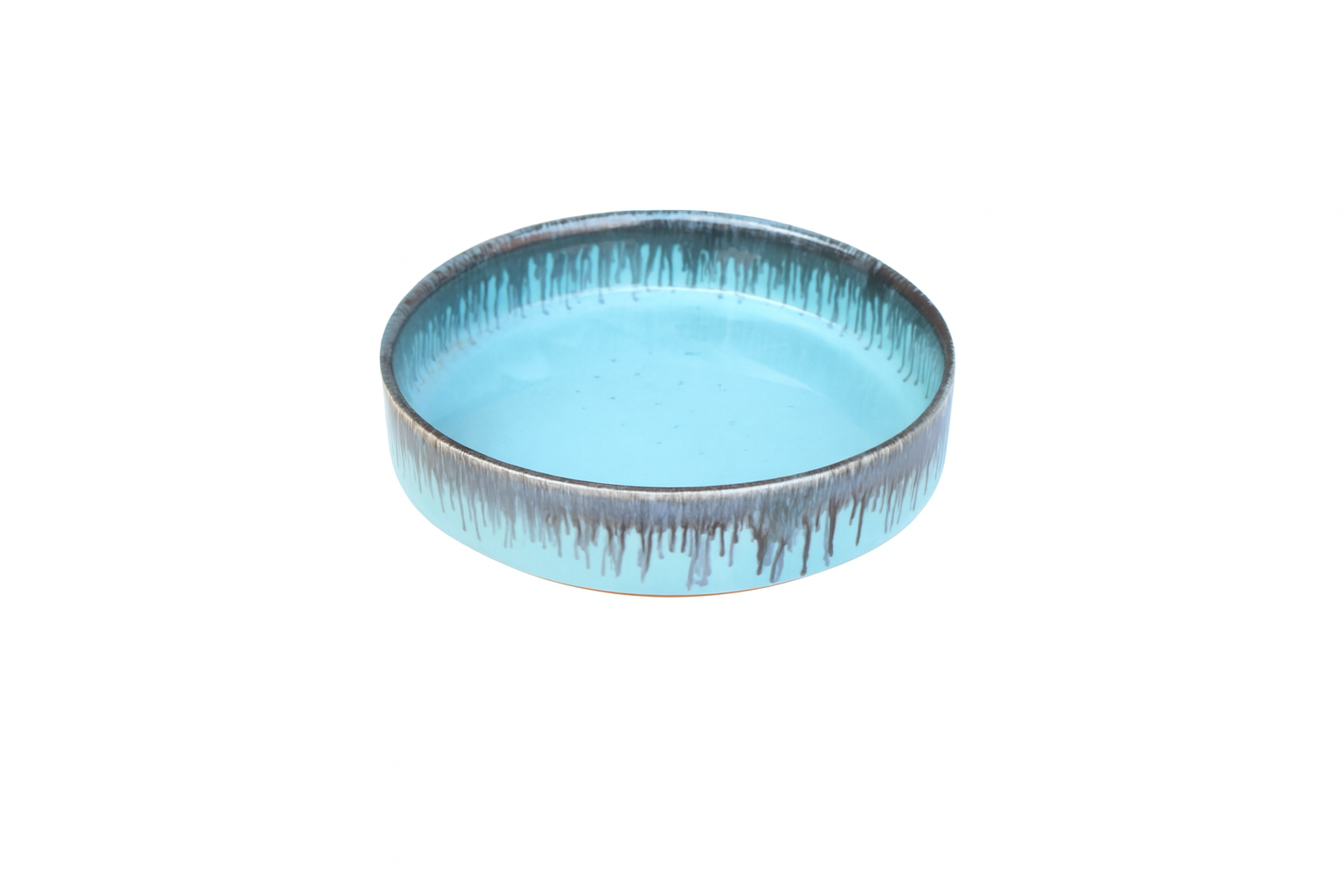 Ocean Blue Drip Glaze Ceramic Salad Bowls, Set of 3 | Khan Ceramic - Image 6